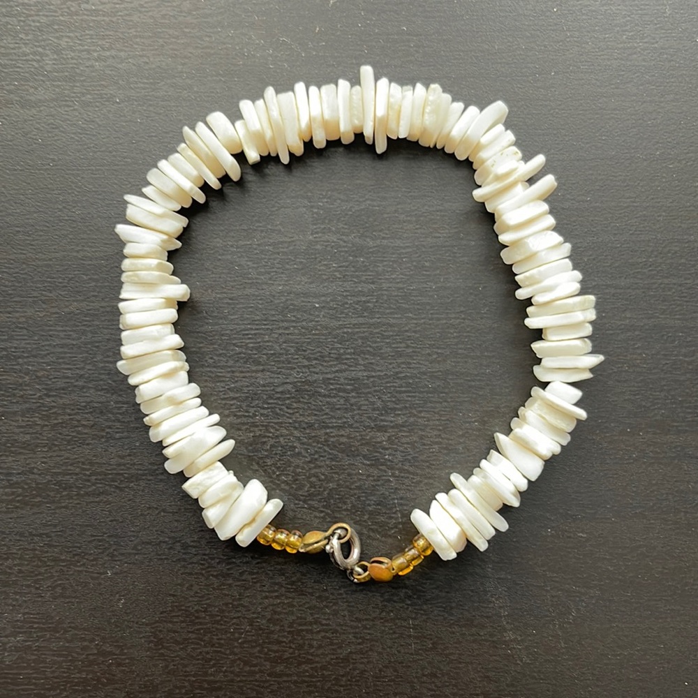 Vintage Beaded Shell Surfer Bracelet
